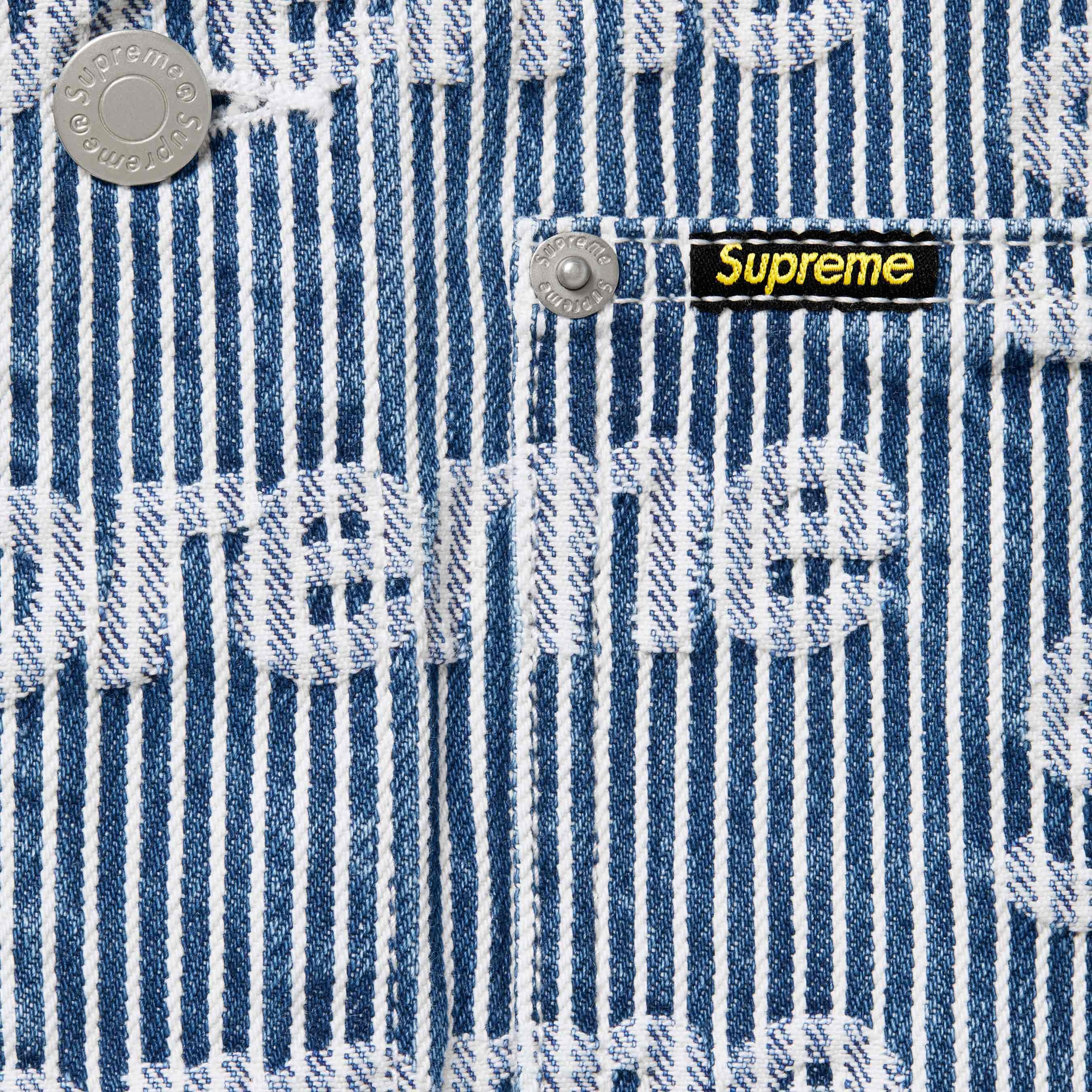 Supreme Denim Chore Trucker Jacket (SS24) - Stripe - $228
