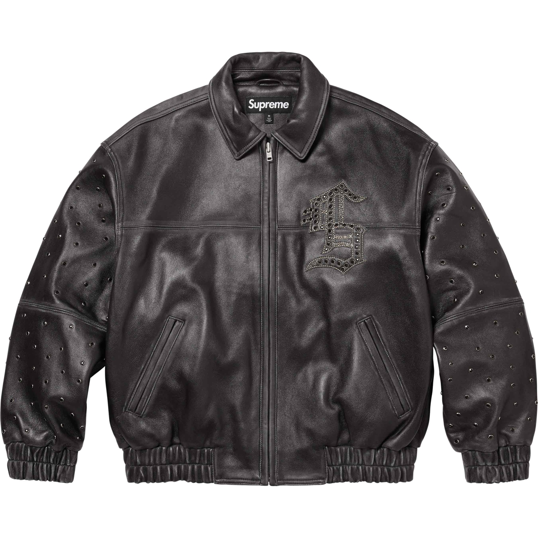 Supreme Gem Studded Leather Jacket (SS24) - Black - $998