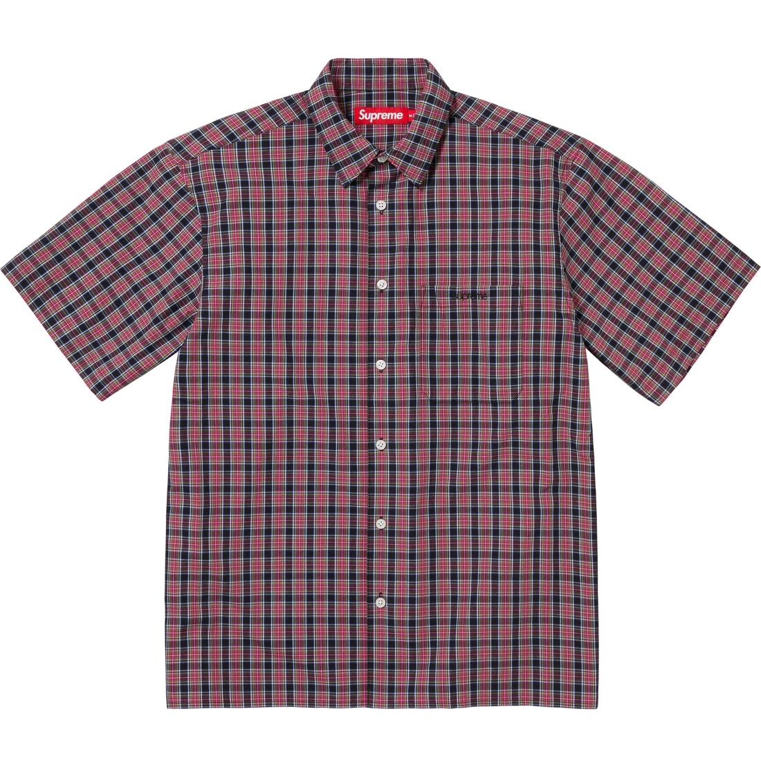 Supreme Loose Fit Mini Plaid S S Shirt (SS24) - Black - $128