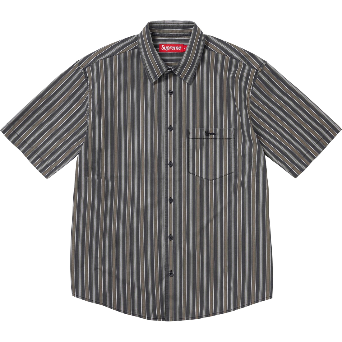 Supreme Loose Fit Multi Stripe S S Shirt (SS24) - Black - $128