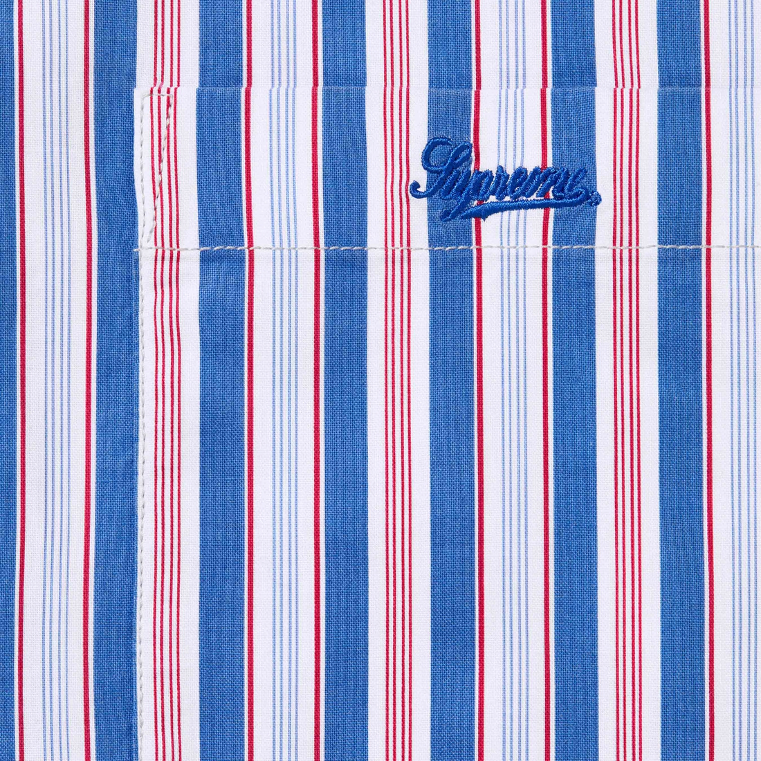 Supreme Loose Fit Multi Stripe S S Shirt (SS24) - Blue - $128
