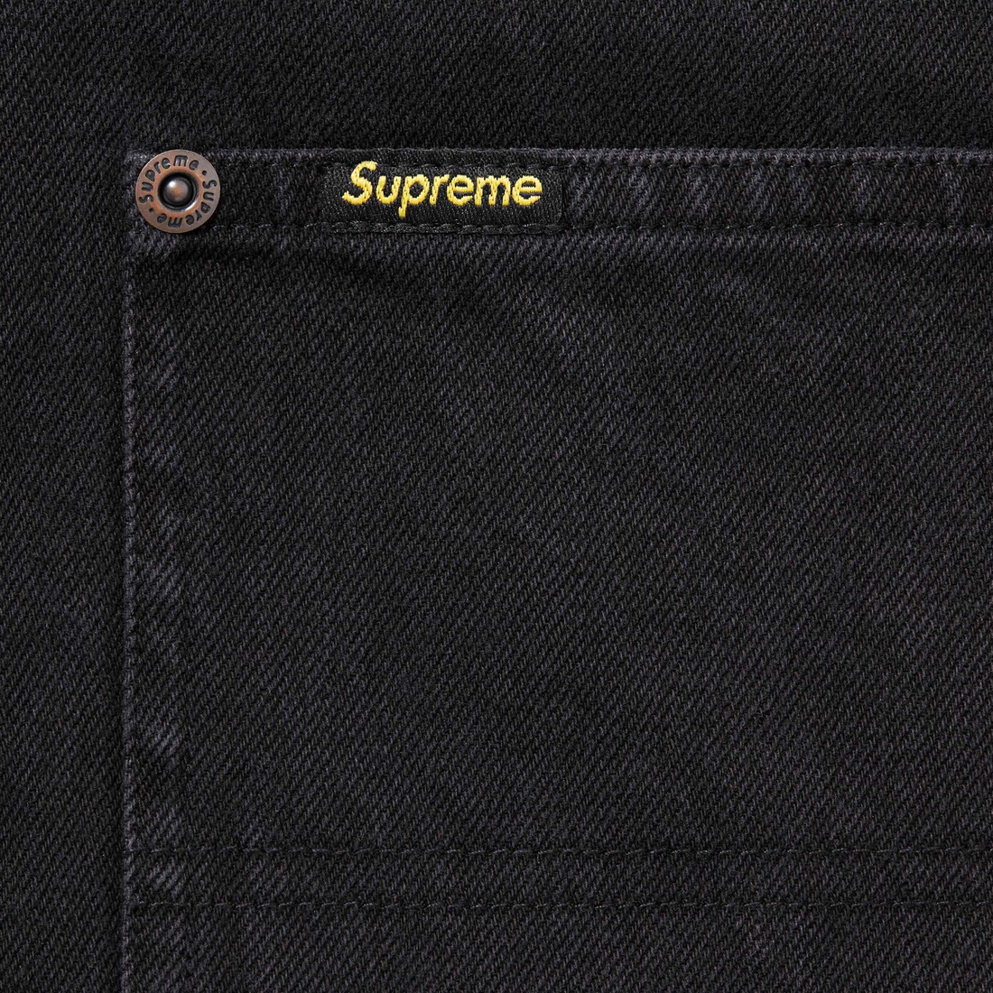 Supreme Loose Fit S S Denim Painter Shirt (SS24) - Black - $128
