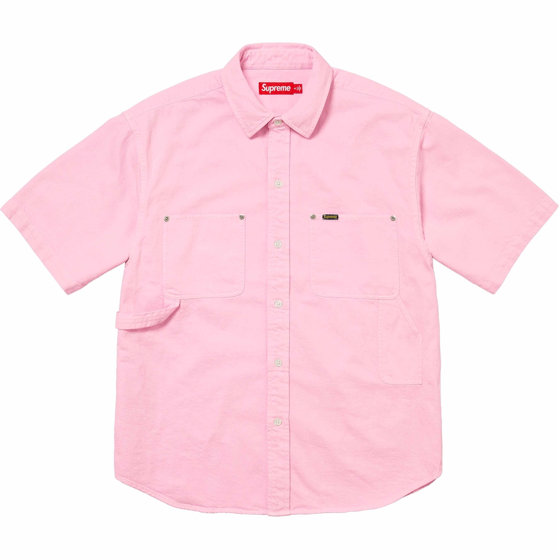 Supreme Loose Fit S S Denim Painter Shirt (SS24) - Pink - $128
