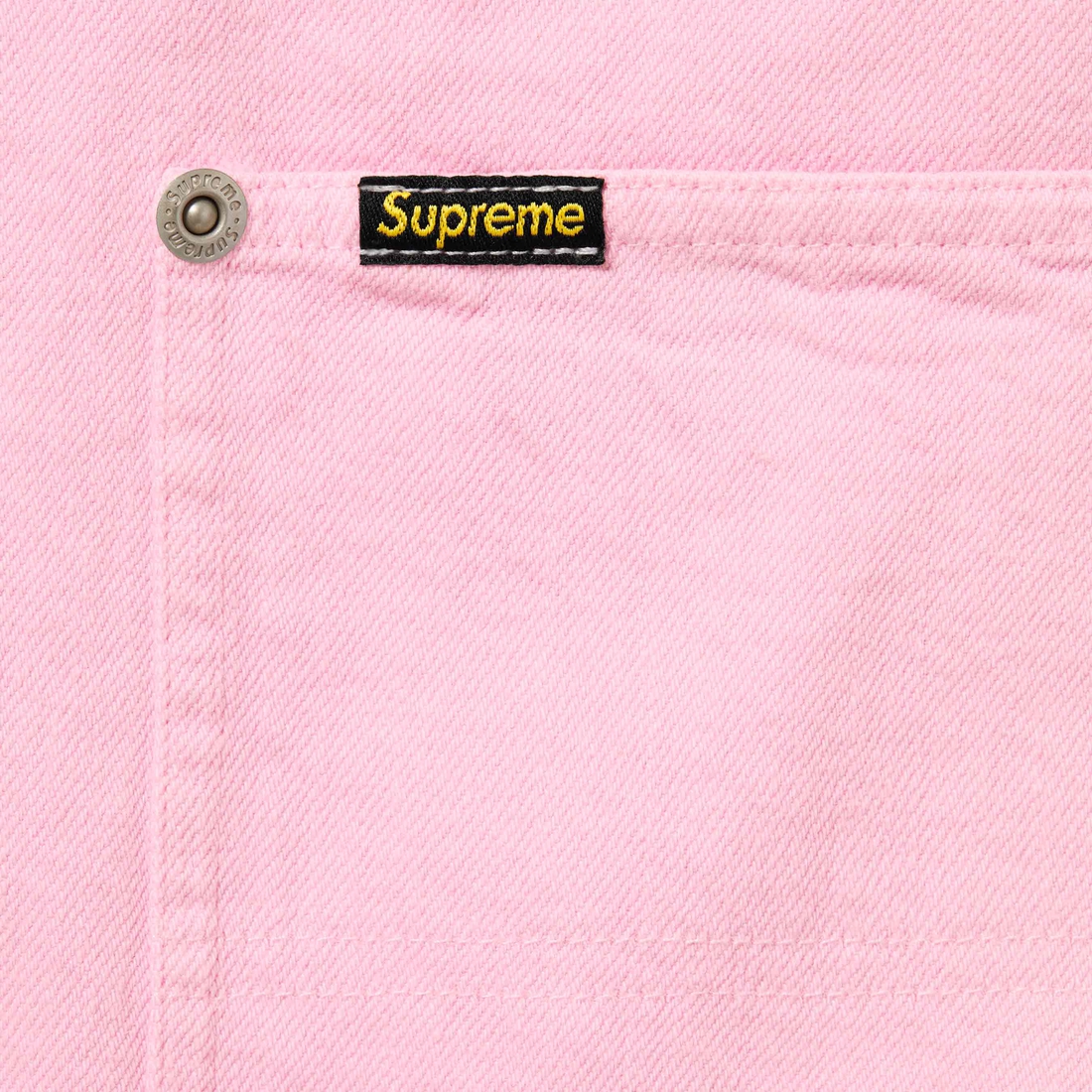 Supreme Loose Fit S S Denim Painter Shirt (SS24) - Pink - $128