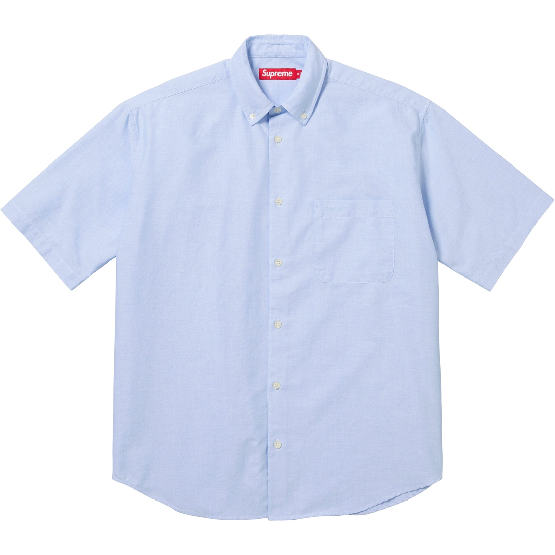 Supreme Loose Fit S S Oxford Shirt (SS24) - Light Blue - $128