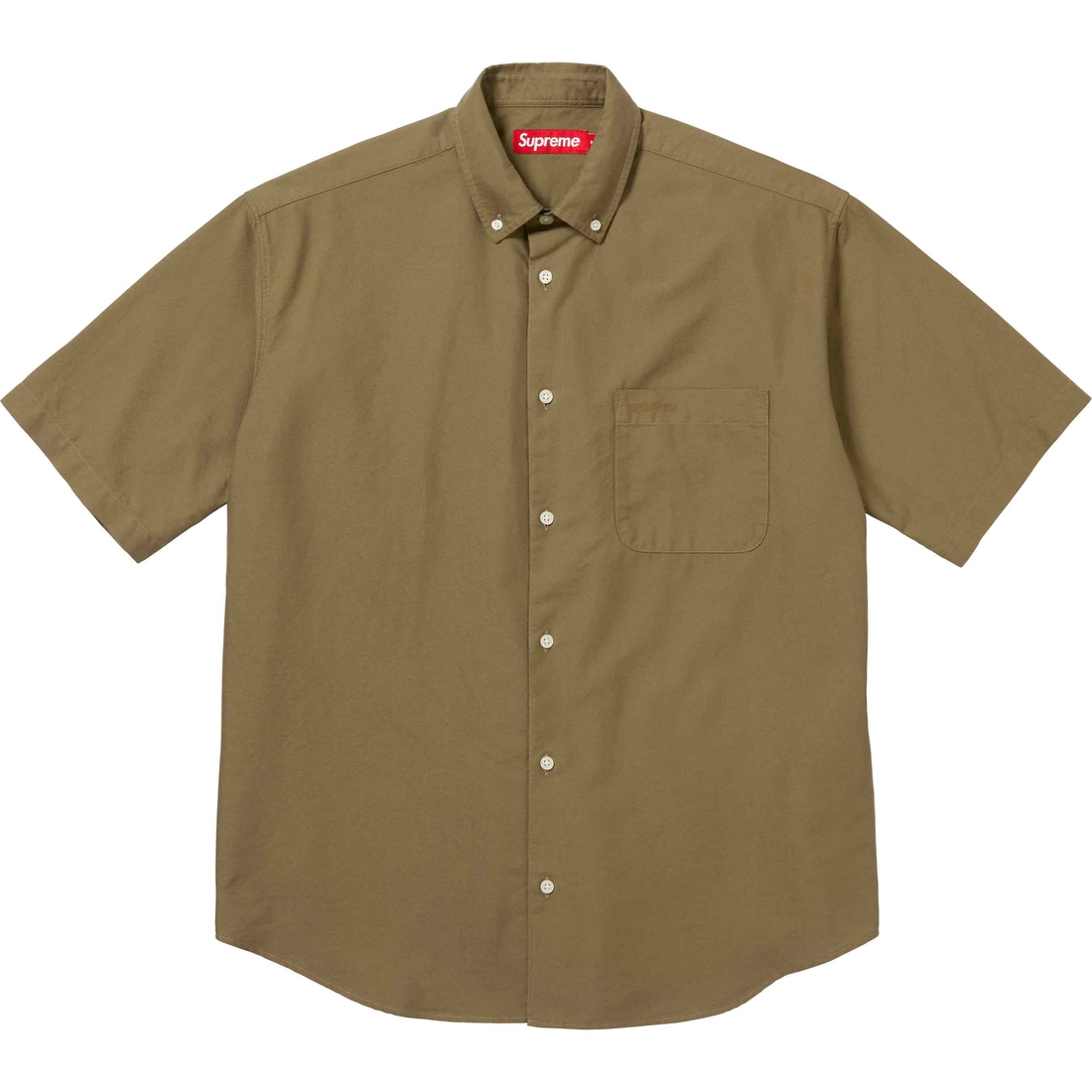 Supreme Loose Fit S S Oxford Shirt (SS24) - Olive - $128