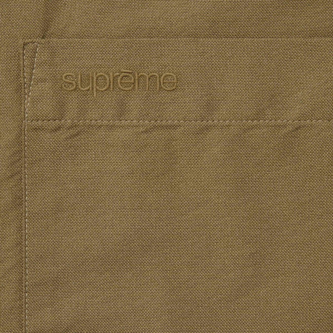 Supreme Loose Fit S S Oxford Shirt (SS24) - Olive - $128