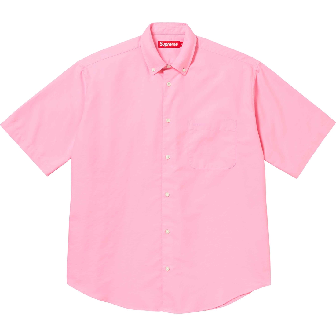 Supreme Loose Fit S S Oxford Shirt (SS24) - Pink - $128