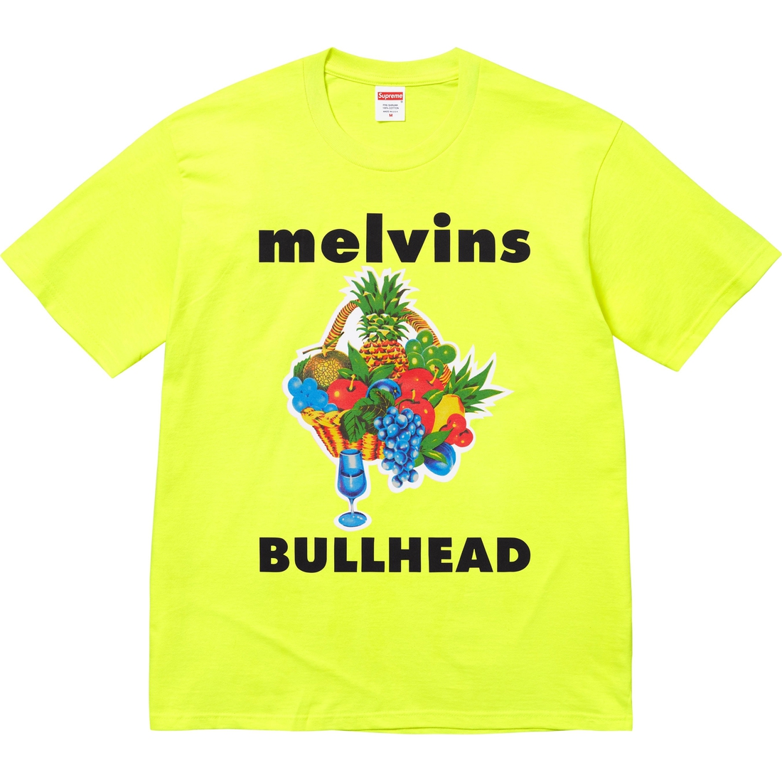 Supreme Melvins Bullhead Tee (SS24) - Fluorescent Yellow - $48