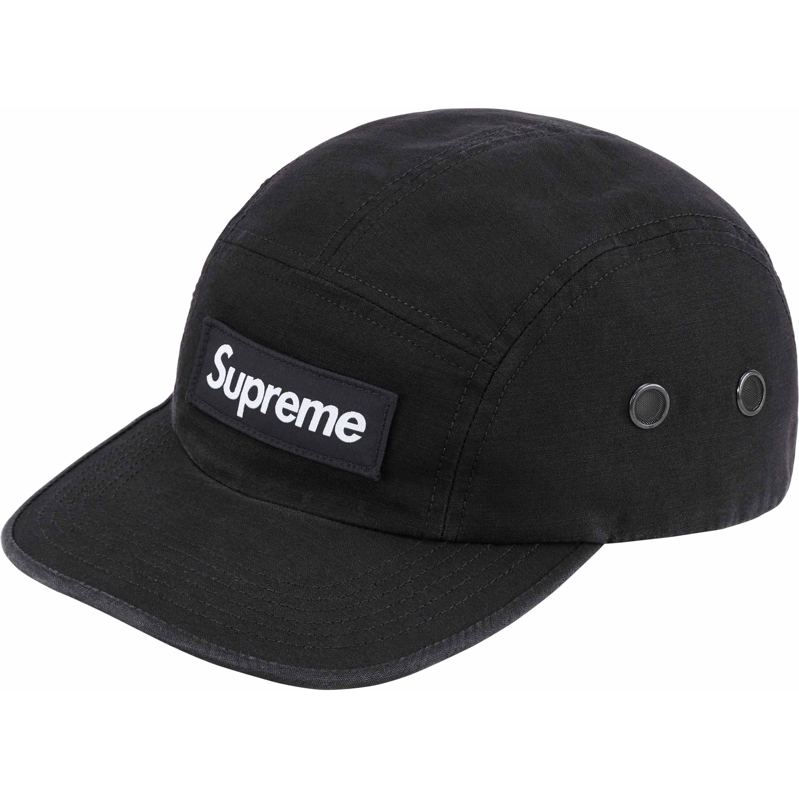 Supreme Military Camp Cap (SS24) - Black - $48