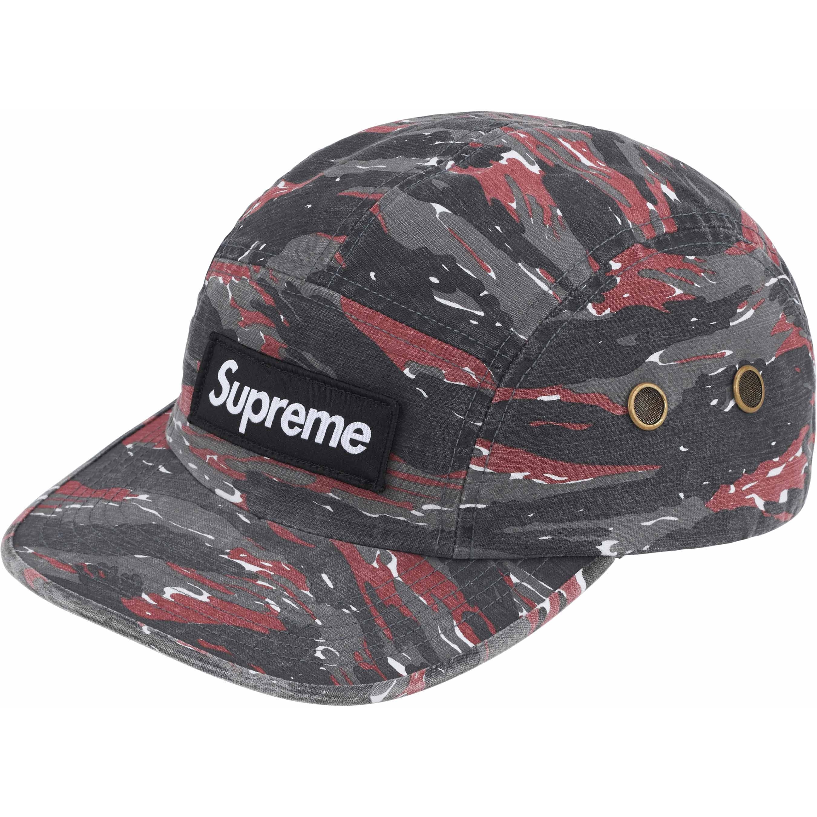 Supreme Military Camp Cap (SS24) - Red Tiger - $48