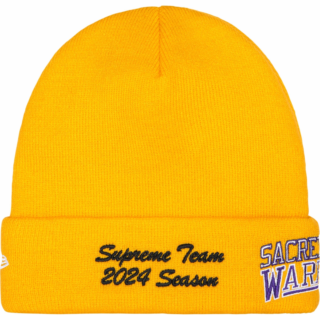 Supreme New Era Salvation Beanie (SS24) - Gold - $40