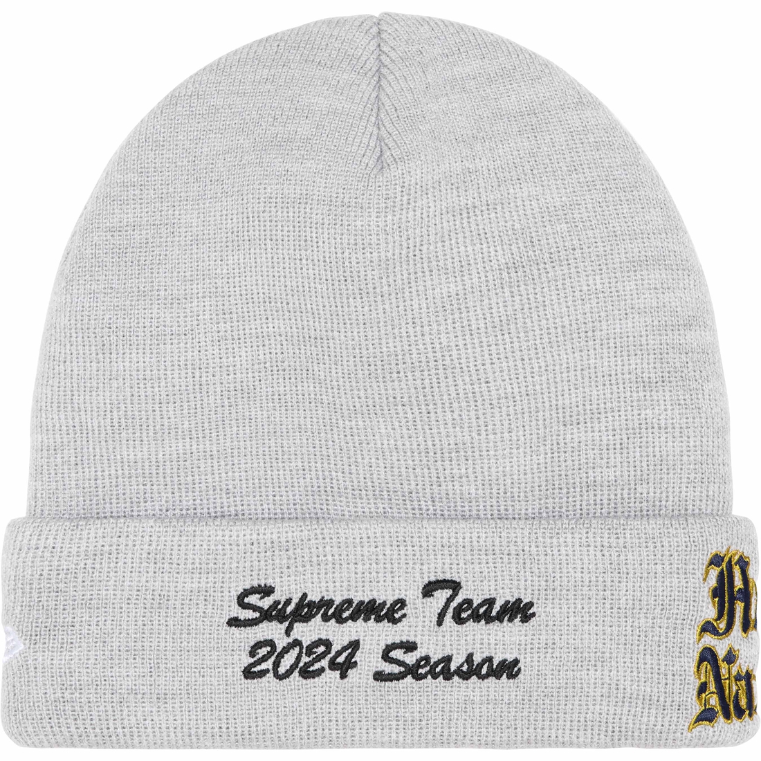Supreme New Era Salvation Beanie (SS24) - Heather Grey - $40