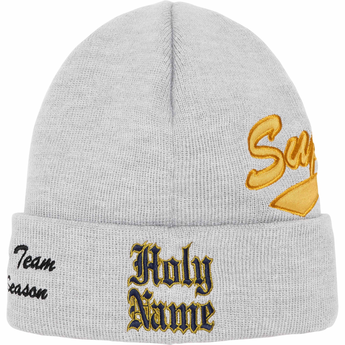 Supreme New Era Salvation Beanie (SS24) - Heather Grey - $40