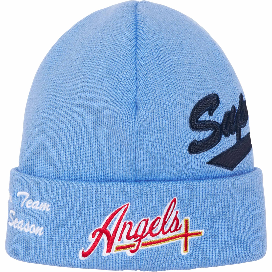 Supreme New Era Salvation Beanie (SS24) - Light Blue - $40