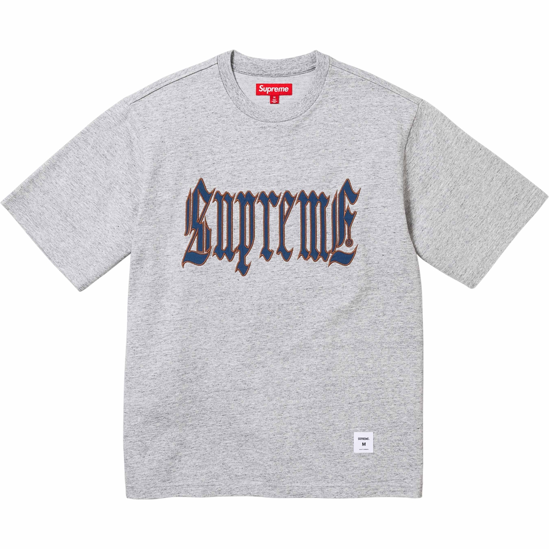 Supreme Old English S S Top (SS24) - Heather Grey - $78