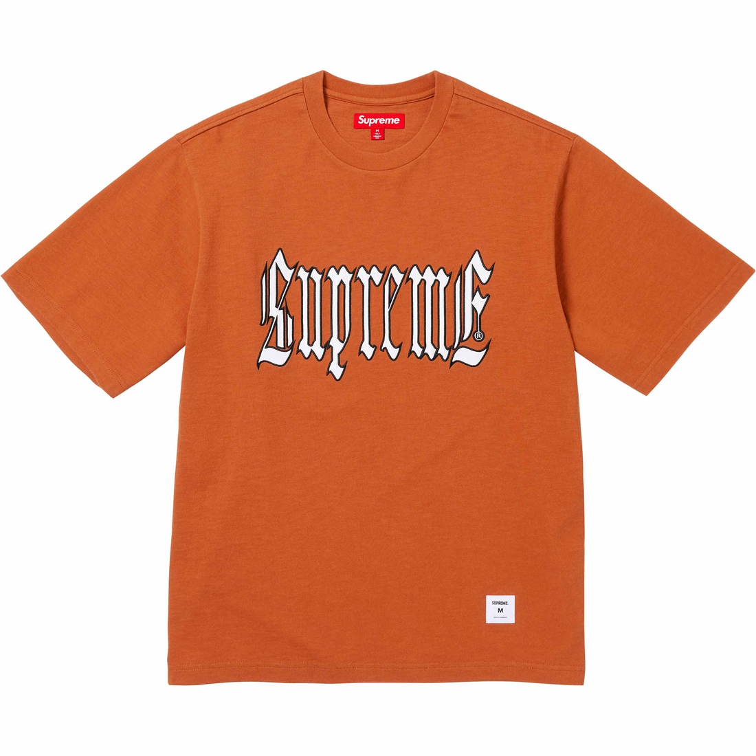 Supreme Old English S S Top (SS24) - Rust - $78