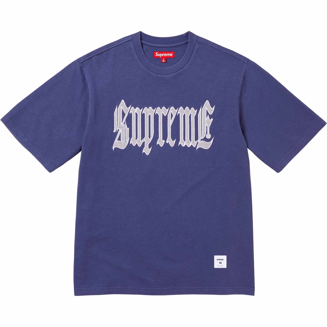 Supreme Old English S S Top (SS24) - Washed Navy - $78