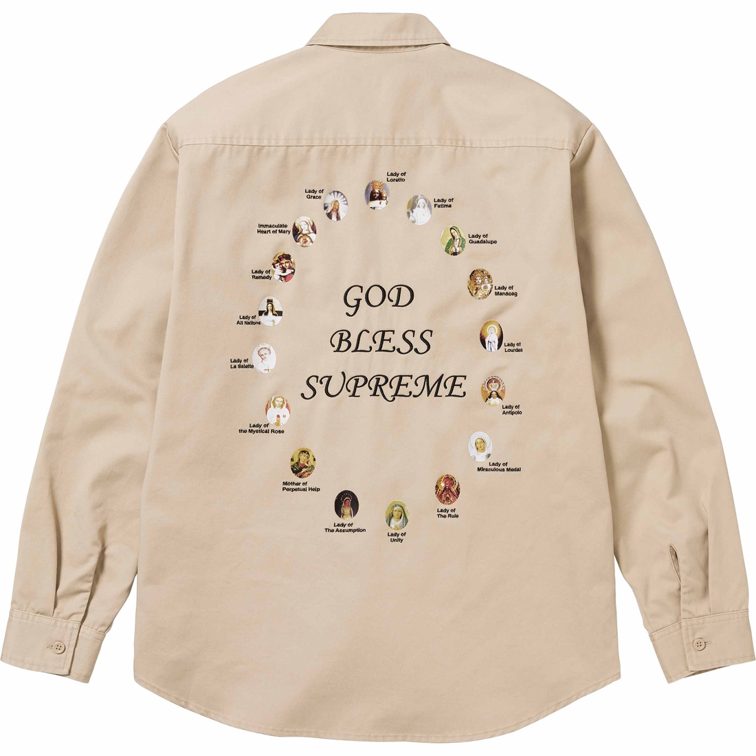 Supreme Our Lady Work Shirt (SS24) - Khaki - $138