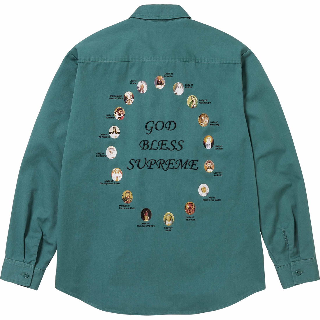 Supreme Our Lady Work Shirt (SS24) - Work Green - $138