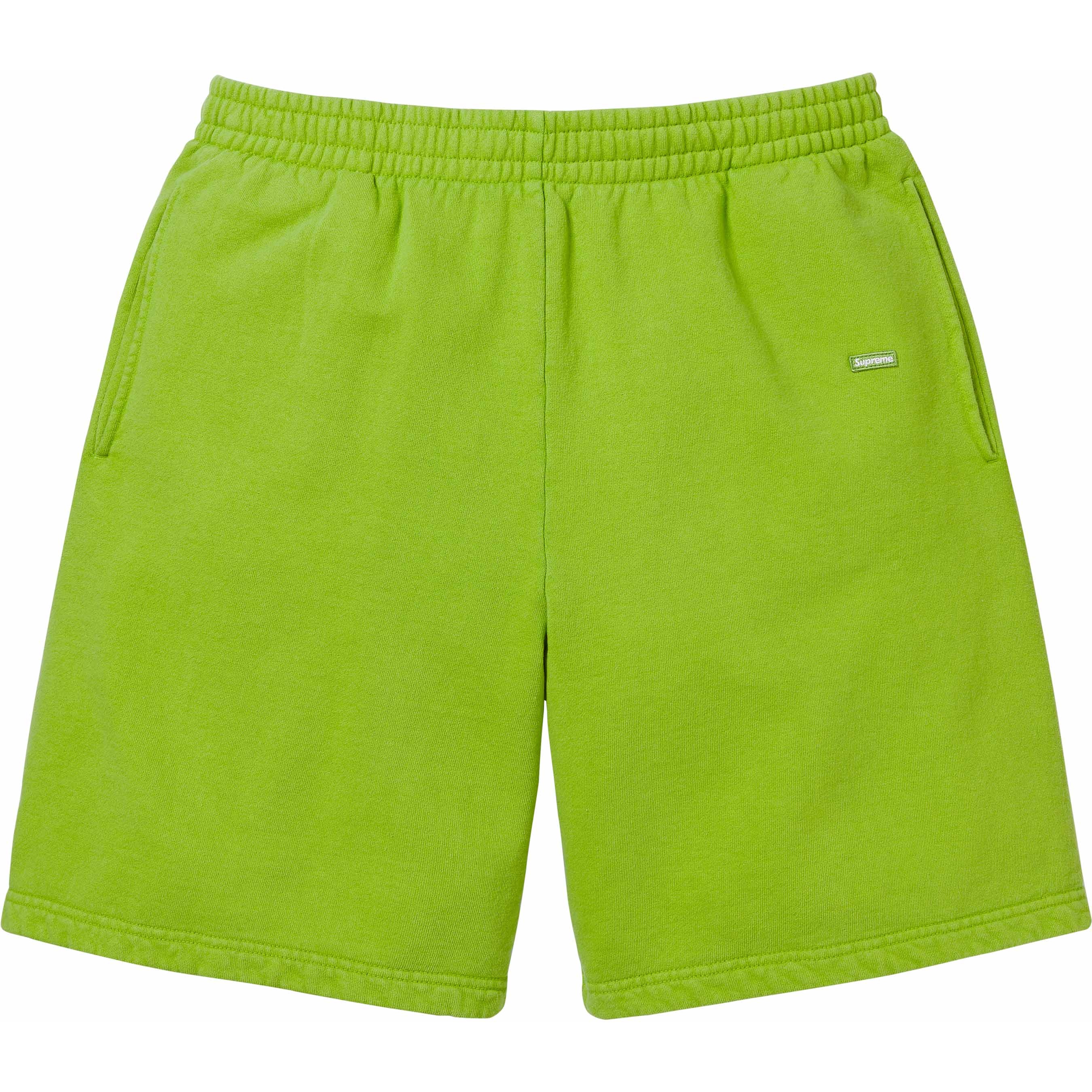 Supreme Overdyed Small Box Sweatshort (SS24) - Lime - $118