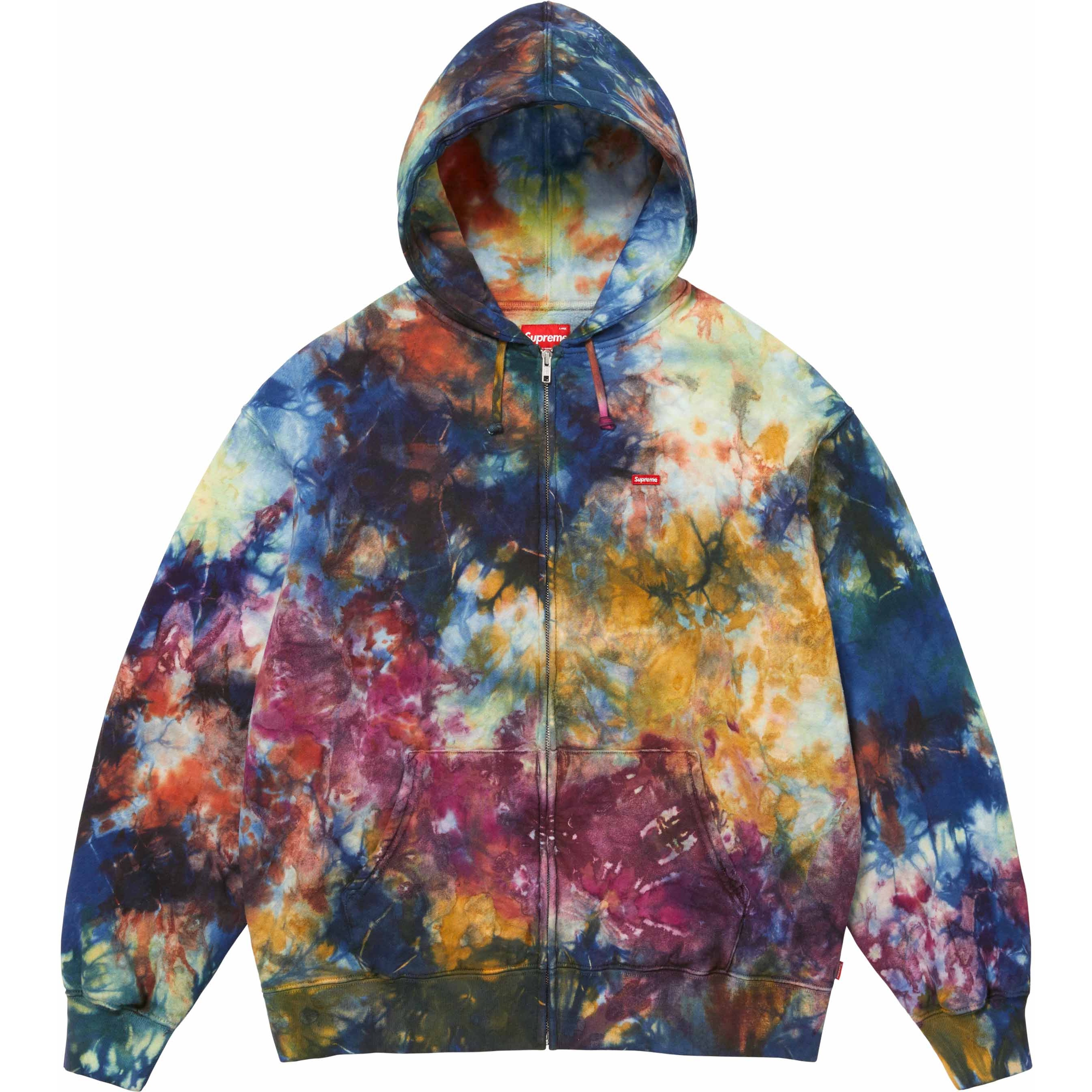 Supreme Overdyed Small Box Zip Up Hooded Sweatshirt (SS24) - Multicolor - $158