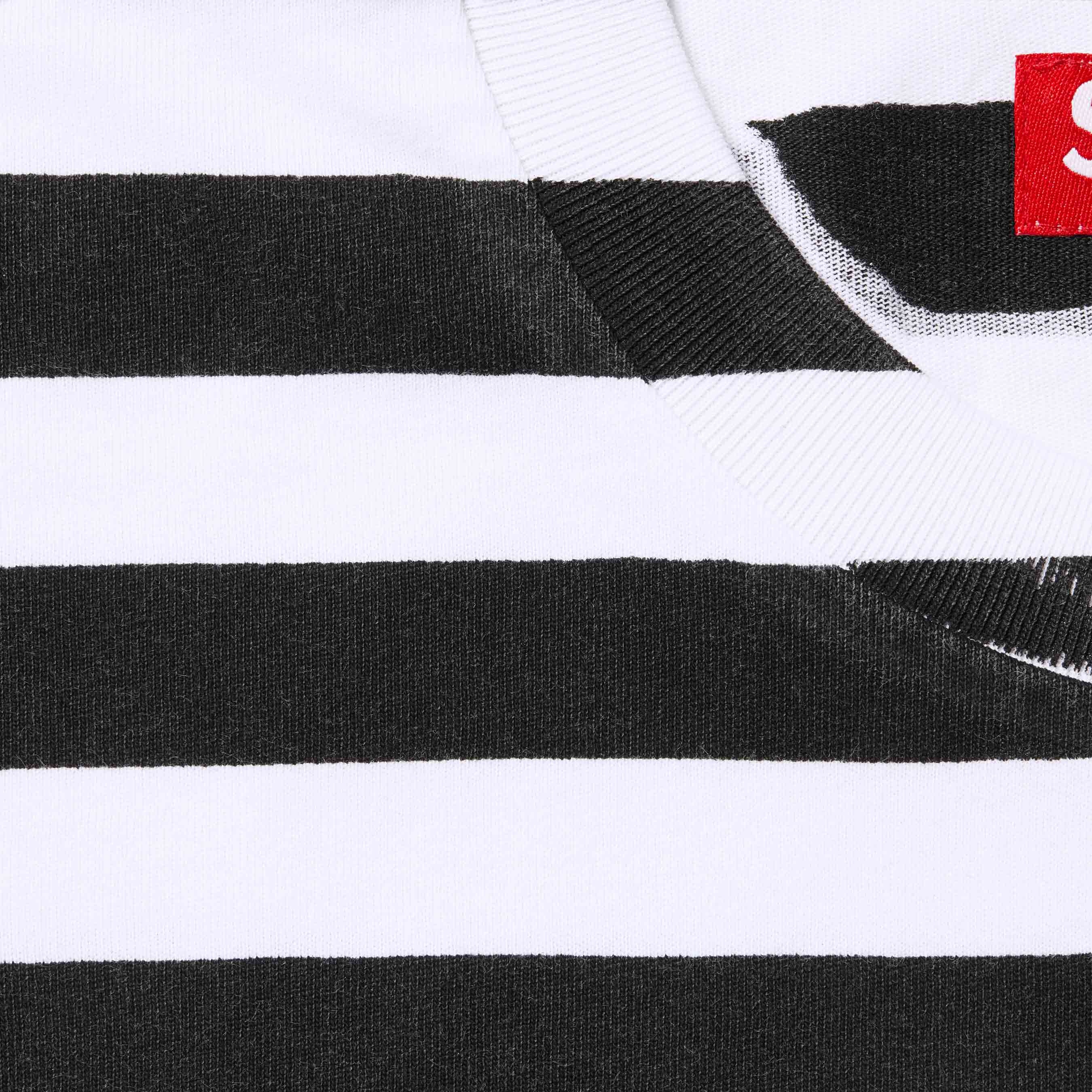 Supreme Overprint Stripe S S Top (SS24) - Black - $88
