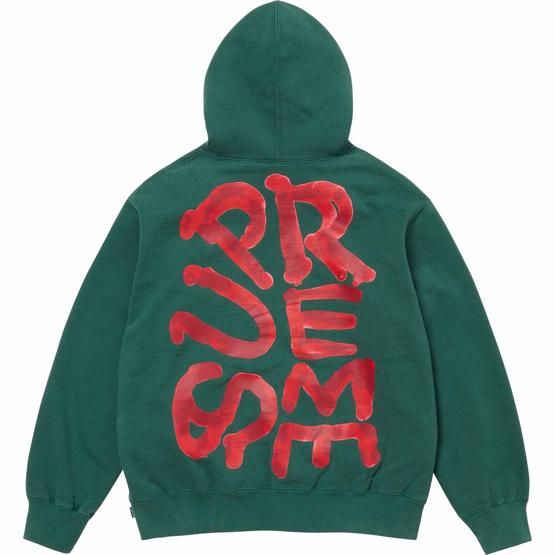 Supreme Paint Hooded Sweatshirt (SS24) - Dark Green - $168