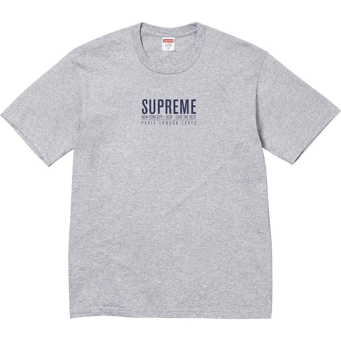 Supreme Paris Tee (SS24) - Heather Grey - $40