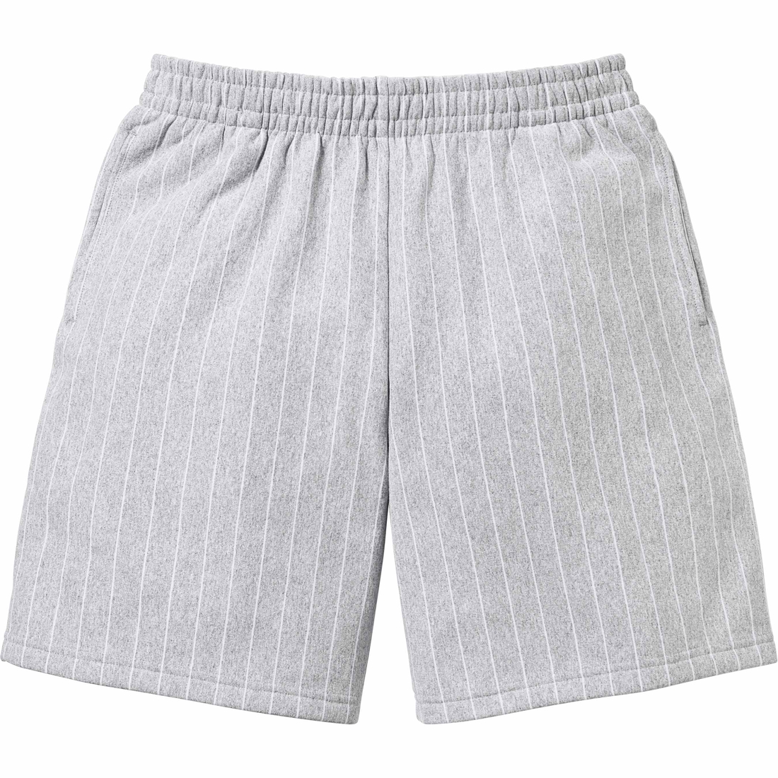 Supreme Pinstripe Sweatshort (SS24) - Heather Grey - $118