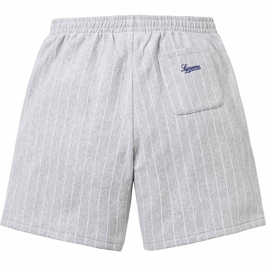 Supreme Pinstripe Sweatshort (SS24) - Heather Grey - $118
