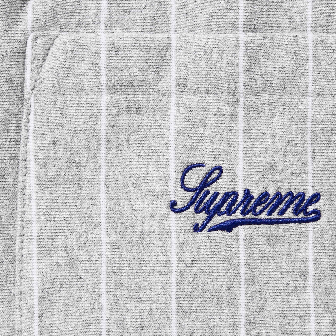 Supreme Pinstripe Sweatshort (SS24) - Heather Grey - $118