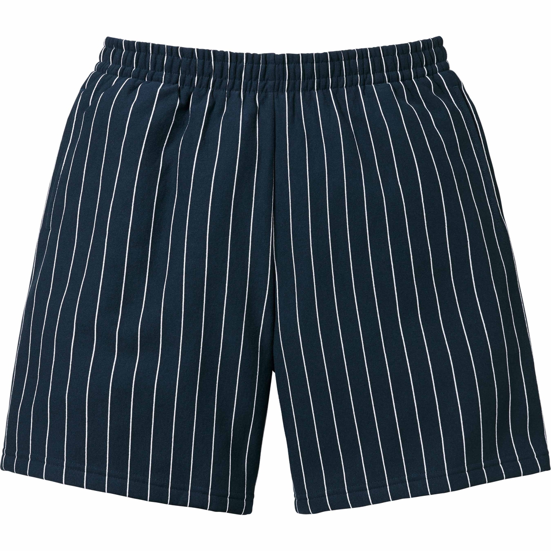Supreme Pinstripe Sweatshort (SS24) - Navy - $118