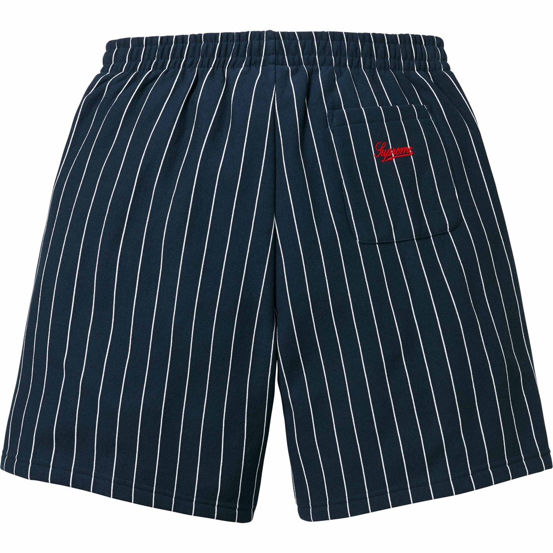 Supreme Pinstripe Sweatshort (SS24) - Navy - $118