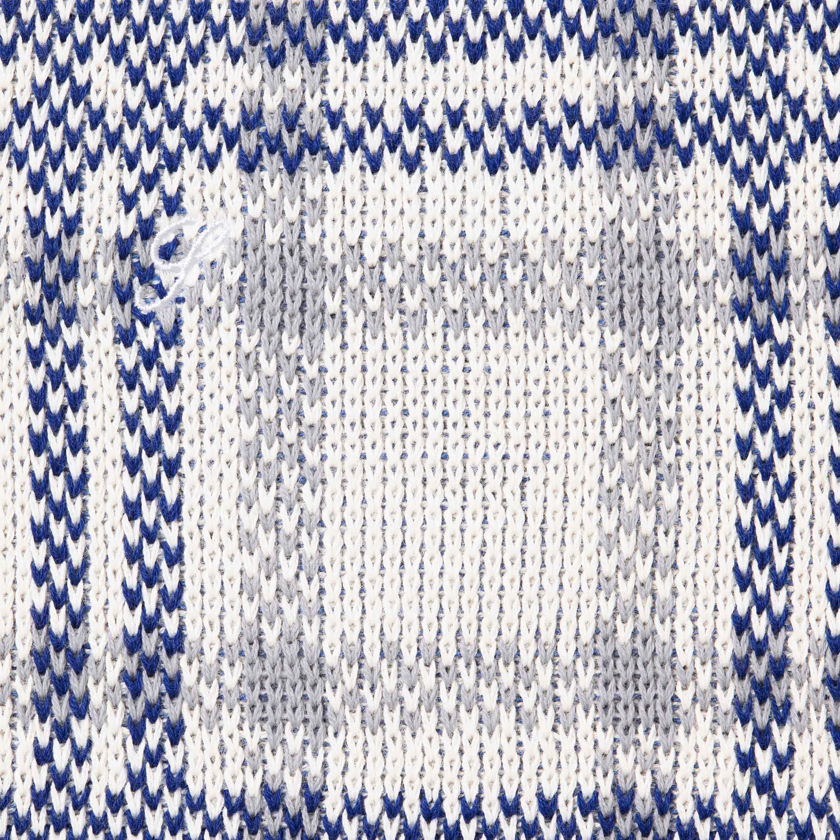 Supreme Plaid Knit S S Polo (SS24) - White - $128