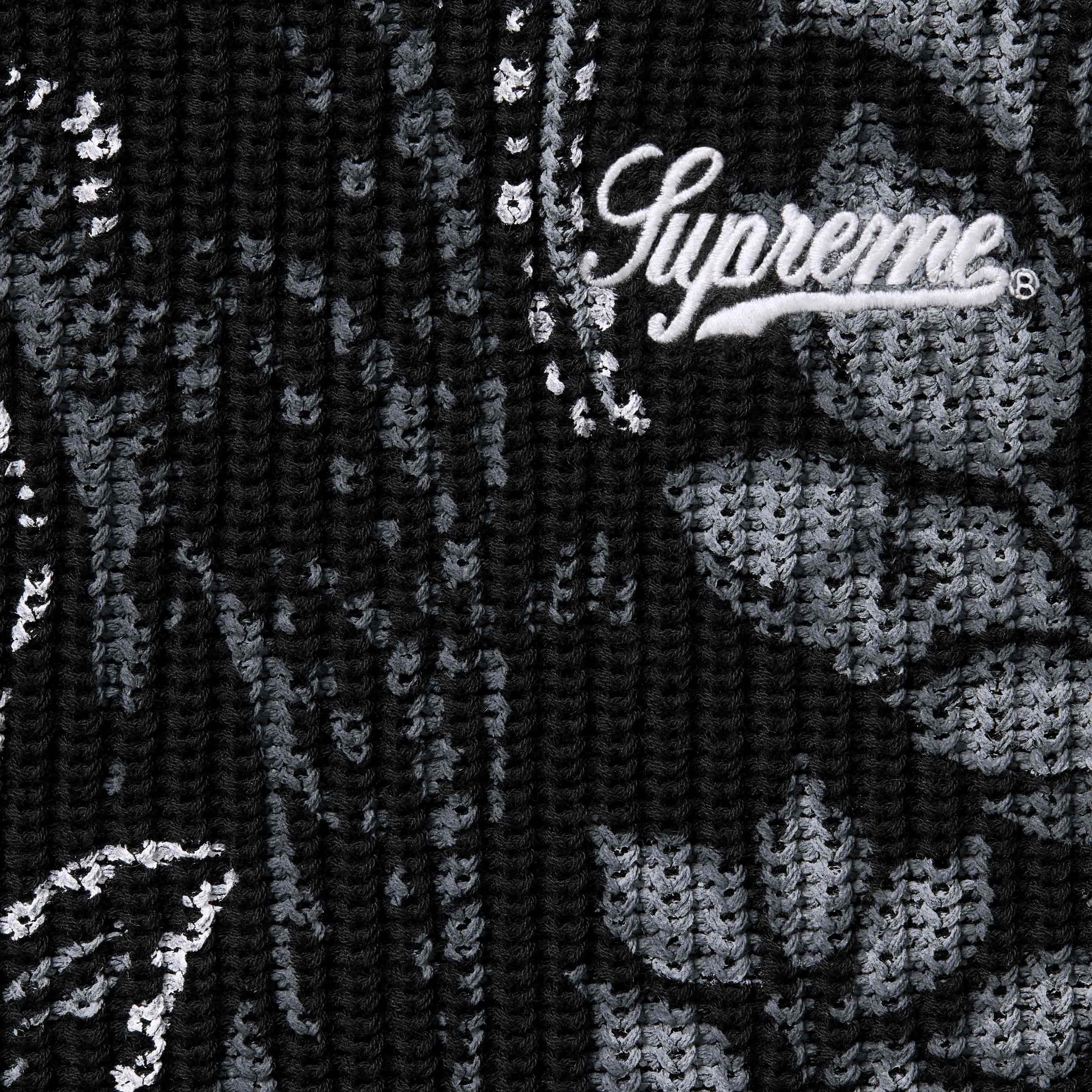 Supreme Printed Paisley Sweater (SS24) - Black - $138
