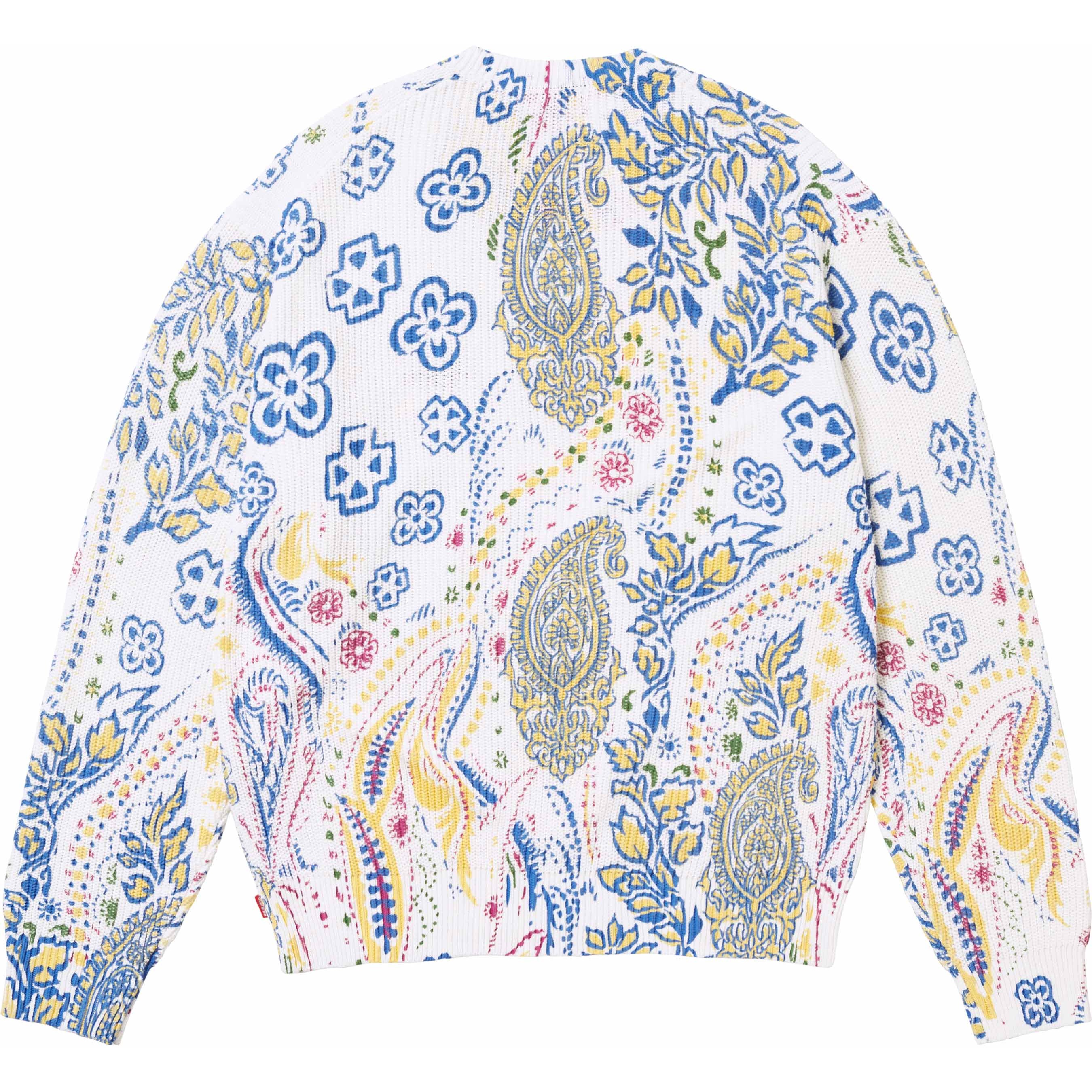 Supreme Printed Paisley Sweater (SS24) - White - $138