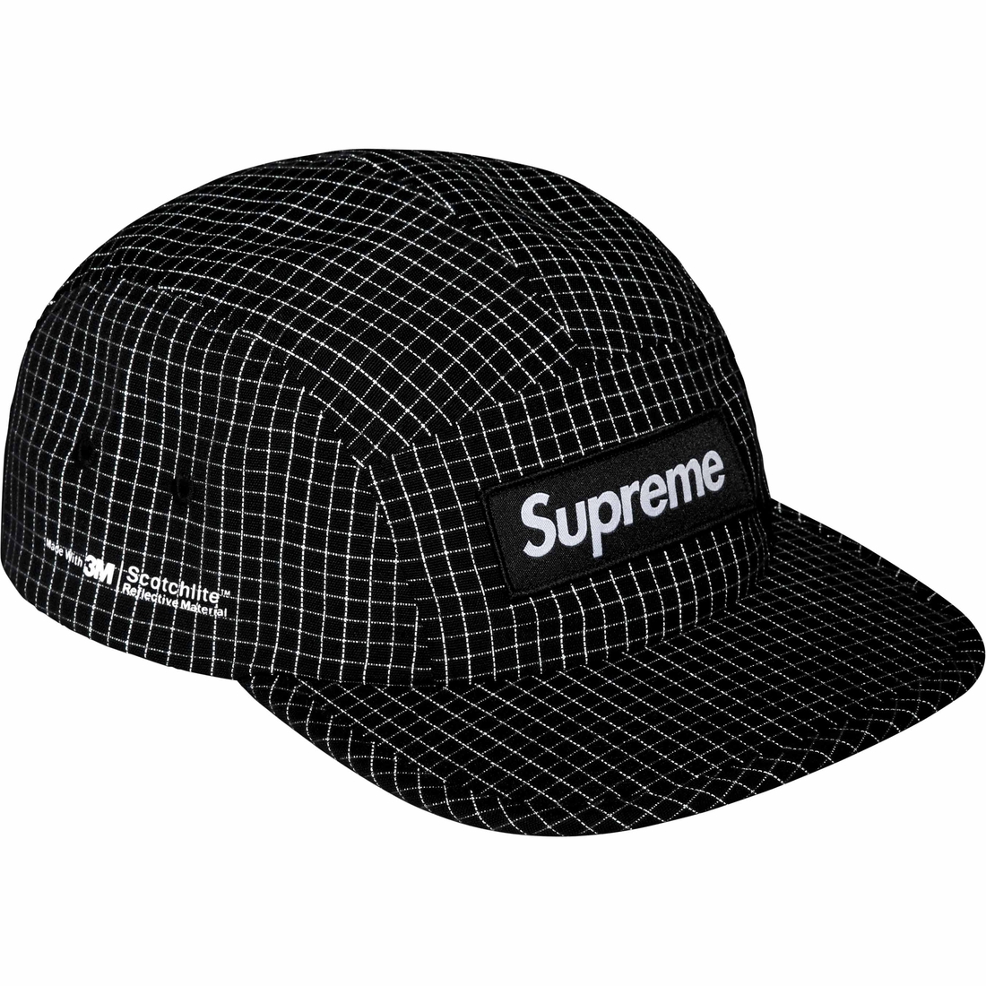 Supreme Reflective Ripstop Camp Cap (SS24) - Black - $48