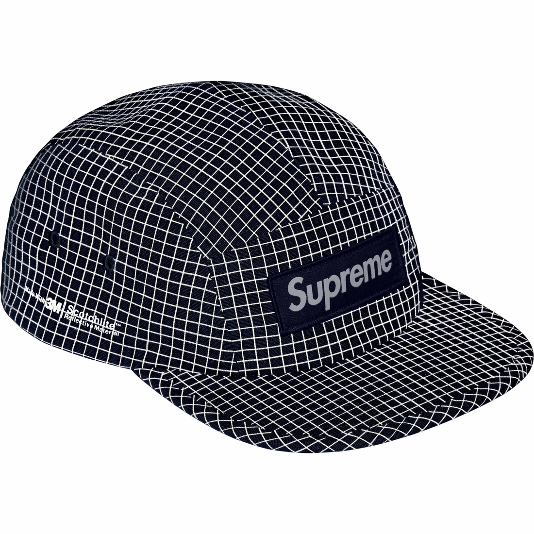Supreme Reflective Ripstop Camp Cap (SS24) - Navy - $48
