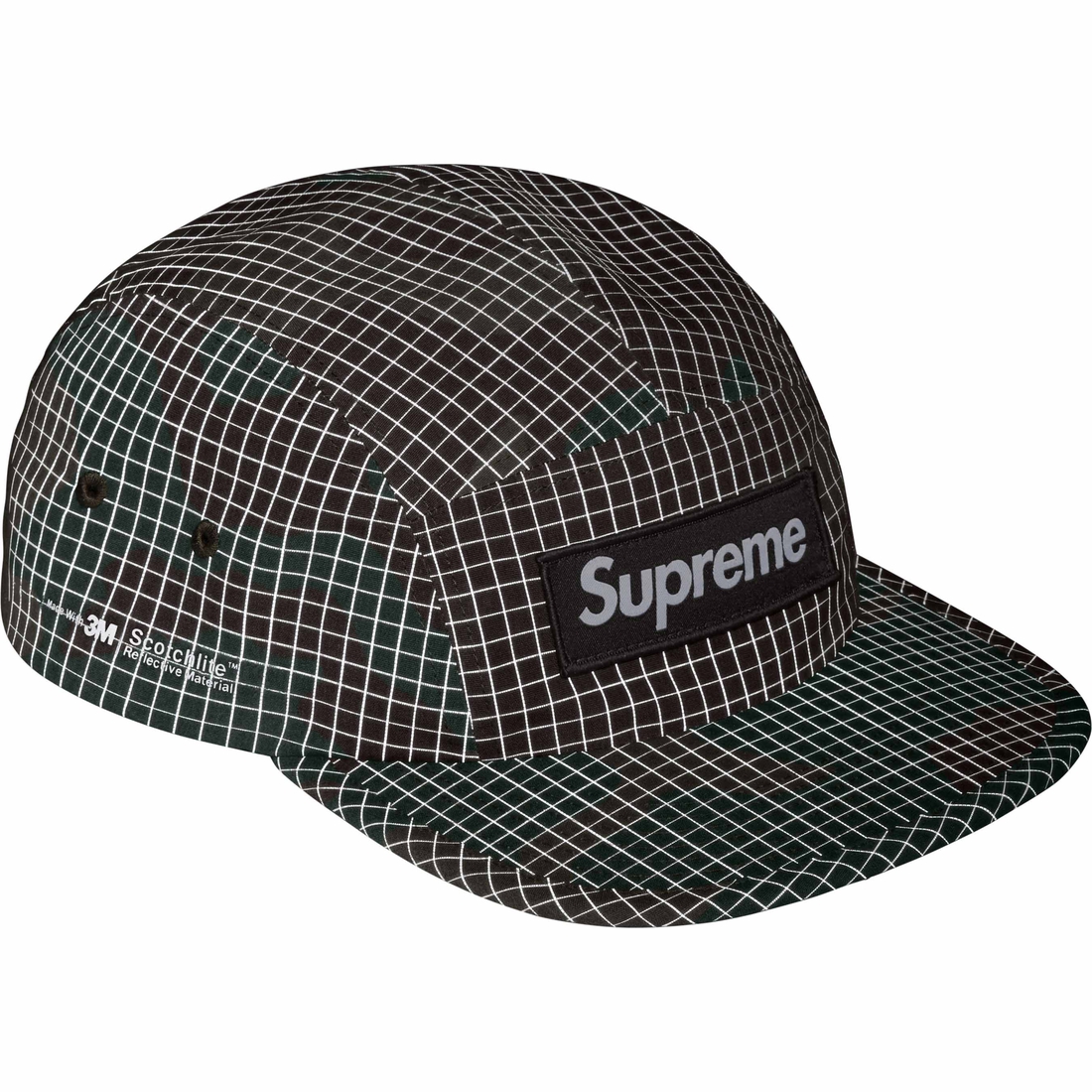 Supreme Reflective Ripstop Camp Cap (SS24) - Woodland Camo - $48