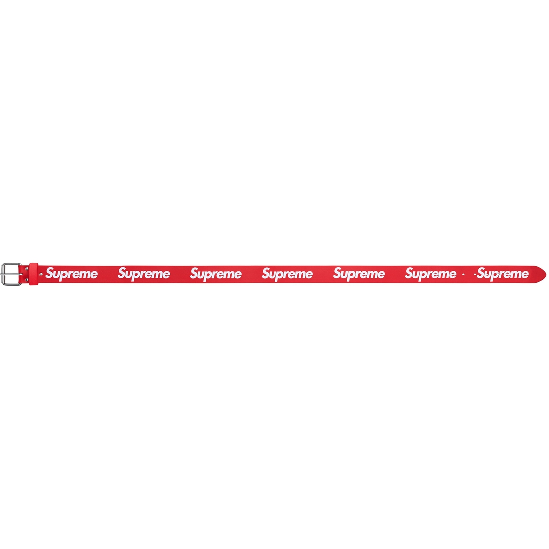 Supreme Repeat Leather Belt (SS24) - Red - $148