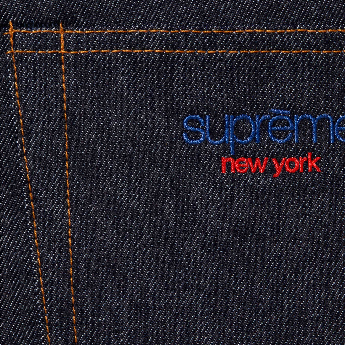 Supreme Rigid Baggy Selvedge Denim Short (SS24) - Rigid Indigo - $168