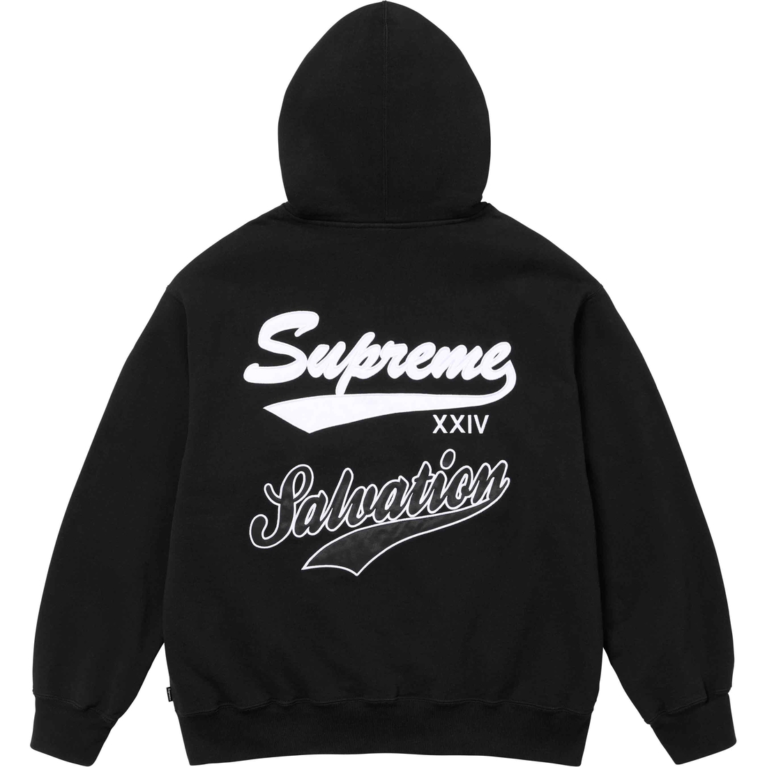 Supreme Salvation Zip Up Hooded Sweatshirt (SS24) - Black - $178