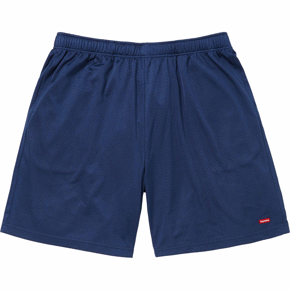 Supreme Small Box Baggy Mesh Short (SS24) - Navy - $88