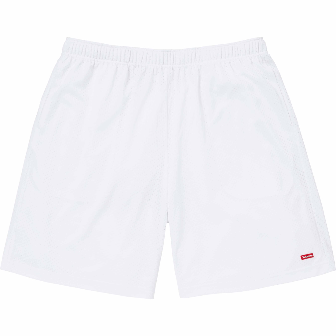 Supreme Small Box Baggy Mesh Short (SS24) - White - $88