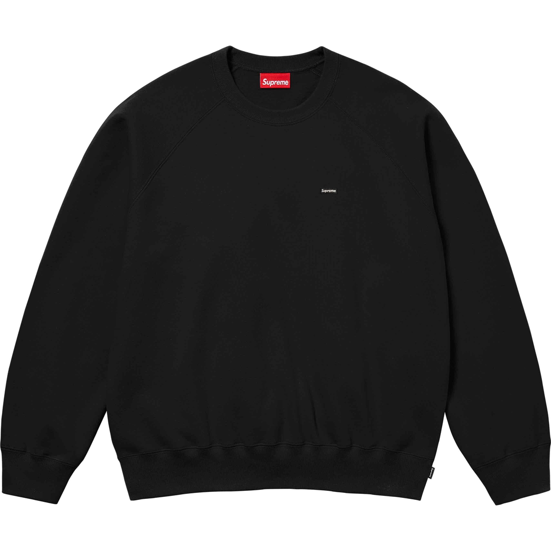 Supreme Small Box Raglan Crewneck (SS24) - Black - $138