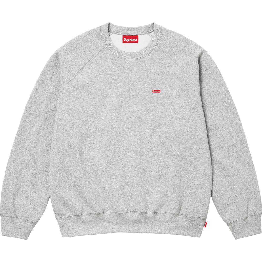 Supreme Small Box Raglan Crewneck (SS24) - Heather Grey - $138