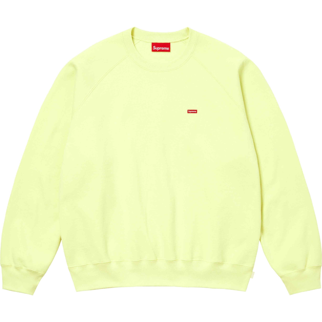 Supreme Small Box Raglan Crewneck (SS24) - Pale Lime - $138