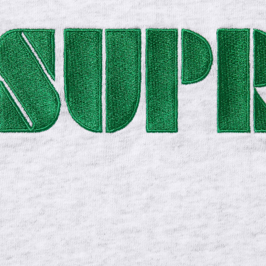 Supreme Stencil Embroidered S S Top (SS24) - Ash Grey - $78