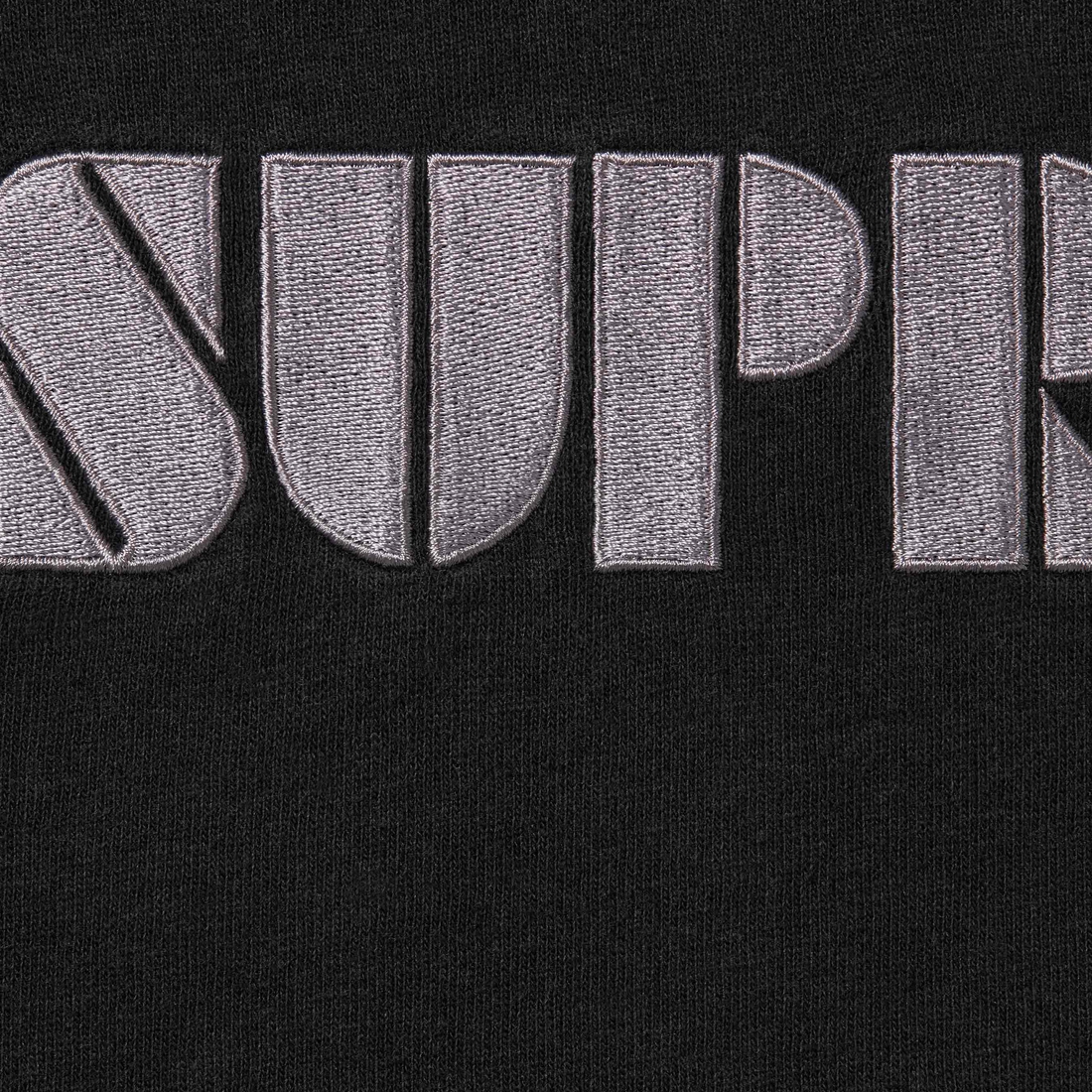 Supreme Stencil Embroidered S S Top (SS24) - Black - $78
